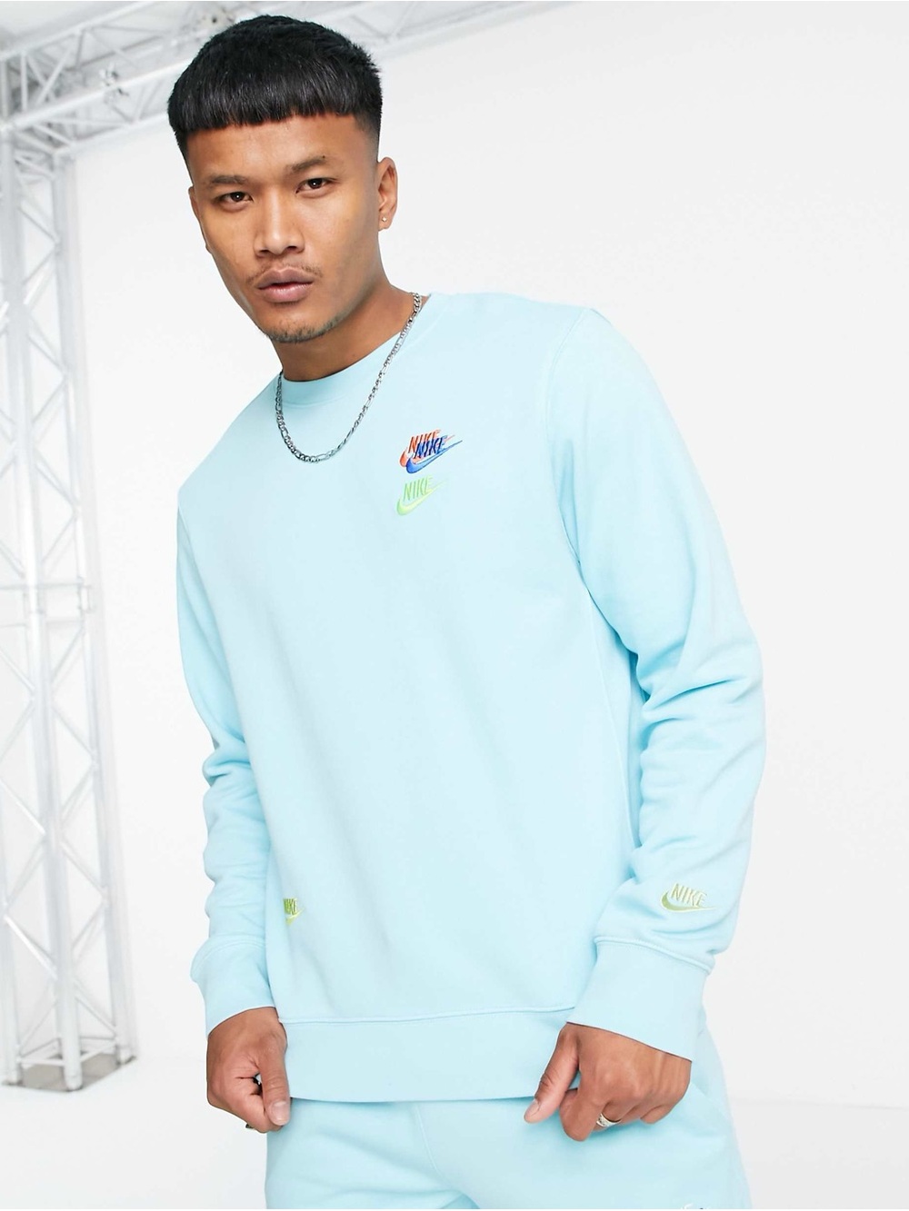 Nike Medium Aqua Blue Crewneck